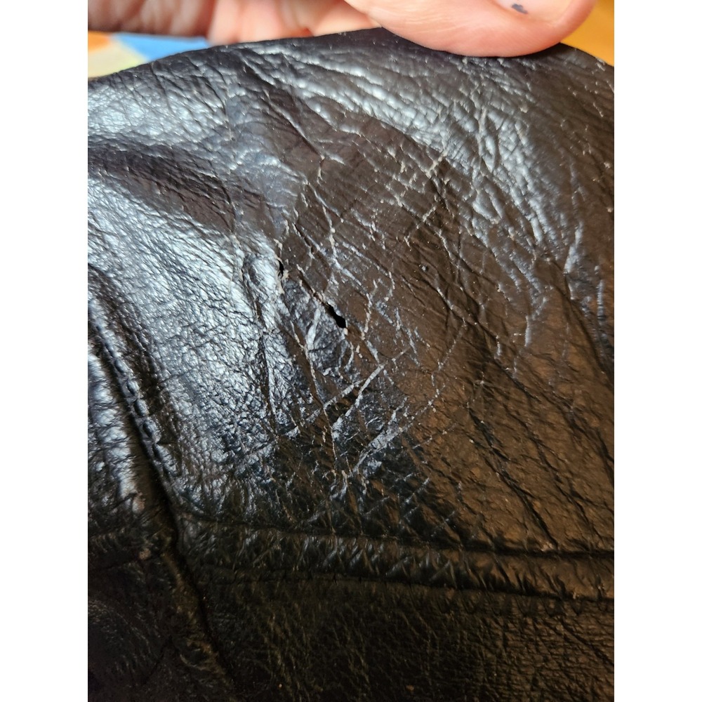 80s/90s Black Patchwork Leather Jacket - image 8